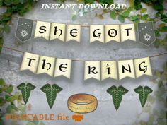 she got the ring printable banner