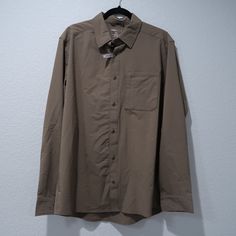 Swiss Tech Mens Button Up Shirt Peak Stretch Outdoors Activewear Long Sleeve L -Outdoors, Activewear, Casual, Streetwear, Athleisure, Hiking, Camping, Fishing, Nylon Blend, Button Down, Collared, Long Sleeve, Top Size: L Color: Tan Brown/ Khaki Material: See Photos-If No Photo Then The Tag Is Missing Measurements: See Photos Condition: Nwot *** Ships Fast! Bundle And Save! Offers Are Welcome! We Are A Dog-Friendly Household! Follow On Ig @Lifestylewithchristina For Updates! *** Casual Beige Shirt For Business, Beige Button-up Top For Business, Beige Button-up Business Tops, Outdoor Long Sleeve Shirt With Snap Buttons, Streetwear Athleisure, Snap Button Long Sleeve Outdoor Shirt, Outdoor Button-up Outerwear With Snap Buttons, Solid Color Button-up Outdoor Shirt, Affordable Outdoor Button-up Camp Shirt