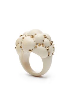 Mammoth Collection, Cloud ring, 18k yellow gold and diamonds. Fimo Ring, Cloud Ring, Porcelain Jewelry, Viking Jewelry, Ceramic Jewelry, Contemporary Jewellery, Contemporary Jewelry, Jewelry Inspo, Jewelry Art