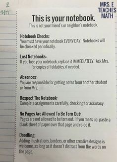 a note book with instructions on how to use it and what to put in the notebook