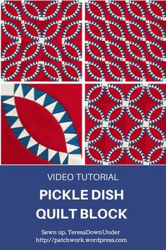 the video course for pickle dish quilt block