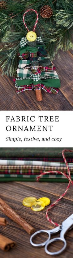 a christmas tree ornament made out of clothes pins and yarn on a wooden table