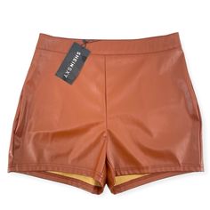 Shein Sxy Women’s Brown High Waist Side Zip Faux Leather Pu Leather Shorts Large Shein Sxy Brown Faux Leather Shorts - High Rise, Fitted And Flattering. Perfect For Any Occasion! Brand New With Tag! Wear: N/A (Please See All Pictures) Flaws: N/A Details Flat Front Side Zipper Closure Lined High Waist Composition: 100% Polyester Coating: 100% Polyurethane Size: Large Brand: Shein Sxy Measurements (Laying Flat In Inches) W 15 H 17-18 R 12 In 2.5 L 13.5 **Chanel’s Closet Offers Preloved & New Cloth Brown Faux Leather Shorts For Night Out, Summer Faux Leather Bottoms For Going Out, Brown Bottoms For Club Wear, Trendy Fitted Faux Leather Shorts, Summer Faux Leather Bottoms For Club, Trendy Brown Shorts For Night Out, Summer Brown Faux Leather Bottoms, Brown Party Bottoms Short Length, Party Brown Short Bottoms