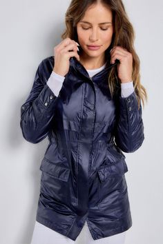 The stylish, sporty jacket that just happens to be wind-resistant, the Ramona is the one you'll want to pack for every trip. A longer-length style that weighs almost nothing and has lots of functional details like adjustable sleeve tabs and a removable hood (handy in unpredictable weather). It's the lightweight layer that everyone should have in their carry-on bag. Relaxed fit with adjustable cinched waist High collar Long sleeves with button cuffs and tabs for adjustable sleeve length Detachabl Versatile Nylon Windbreaker For Winter, Fitted Waterproof Nylon Outerwear, Sporty Hooded Outerwear For Travel, Waterproof Fitted Nylon Outerwear, Sporty Nylon Outerwear For Travel, Versatile Fitted Outerwear For Outdoor, Versatile Fitted Outdoor Outerwear, Versatile Hooded Nylon Outerwear, Sporty Windbreaker For Winter Travel