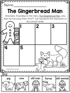 the gingerbread man worksheet for students to practice their numbers and counting skills