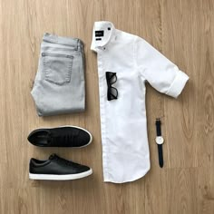 7 White Shirt Outfit Ideas From Our Instagram – LIFESTYLE BY PS White Shirt Outfits, Hipster Mens Fashion, Outfit Grid, Mens Fashion Casual Outfits