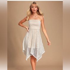 *Brand New* Lulus.Com Lenaya White Crochet Lace Strapless Midi Dress Https://Www.Lulus.Com/Products/Lenaya-White-Crochet-Lace-Strapless-Midi-Dress/839602.Html?Utm_source=Sendgrid_tr&Utm_medium=Email&Utm_campaign=Return_requested_luna Lulus Dresses, Lace Strapless, Strapless Midi Dress, White Crochet, Asymmetrical Dress, White Cream, Cream White, Crochet Lace, Midi Dress