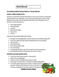 an image of a healthy eating habit for young children