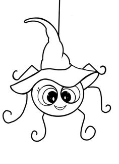 a cartoon spider with a hat on its head