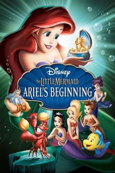 the little mermaid movie poster for walt's animated film, which is being released on dvd