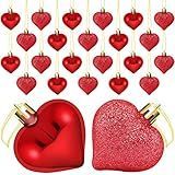 ELCOHO 24 Pieces Valentine's Day Heart Baubles...