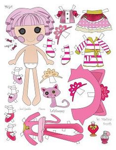 the paper doll is surrounded by other items