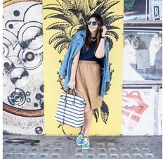 100 ways to wear a skirt - Emily Jane Johnston Curvy Fashion Summer, Striped Bag, Emily Jane, Post Insta, Love Or Hate, Buy Skirts, Striped Bags, Skirt Denim