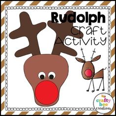 rudolph craft activity for kids to do with the reindeer and reindeerling characters in their classroom