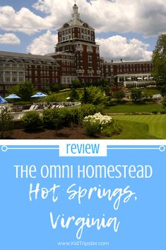 the omni - homestead hot springs, virginia is featured in this postcard