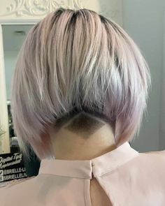 45 Graduated Bob Haircuts Trending for 2023 Short Stacked Bob Hairstyles, Shaved Bob, Stacked Bob Hairstyles, Bouffant Hair, Asymmetrical Hairstyles, Shaved Nape, Fringe Hairstyles, Short Blonde