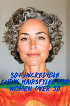 Click here to check out more curly hairstyles for women over 50 and Make sure to save this pin for later. Would you be able to make a fashion statement? Why not give the Choppy Pixie with Undercut a go? This trendy sophisticated short curly cut can bring out your side and vibrant personality. Gray Curly Bob Hairstyles, Curly Bobs For Older Women, Older Woman Curly Hair, Pixie 2024, Curly Silver Hair, Curly Inverted Bob, Easy Curly Hairstyles, Long Natural Curls, Best Curly Haircuts