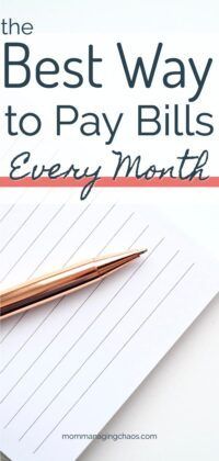 the best way to pay bills every month is with pen and notepad on top