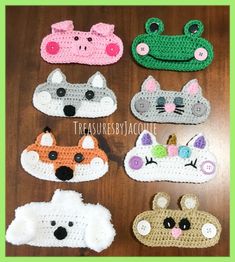 crocheted animal headbands for babies and toddlers