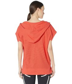 NEW WITH TAGS                          100% AUTHENTIC adidas by Stella McCartney Women's Hooded Tee Hot Coral Top with Hood  Size :  L Color : Hot  Coral Material :  70% Organic Cotton , 30% Polyester  - Hood attachment with adjustable drawstring  - Large Cap Sleeves  - Front Zip Closure - Pull-on Contraction - Perforated Back - Straight hemline with dual side vents  - Machine wash cold ALL MY ITEMS COME FROM A  VERY CLEAN,SMOKE FREE / PET FREE PLACE                          PAYMENTS: Please sub Casual Sports Hoodie Top, Cotton Sports Top With Hood, Spring Sportswear Top With Drawstring Hood, Cotton Drawstring Hooded Top For Sports, Cotton Sports Top With Drawstring Hood, Casual Sports Top With Drawstring Hood, Casual Workout Tops With Drawstring Hood, Sportswear Top With Drawstring Hood For Fall, Hooded Cotton Tops For Athleisure