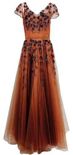 Amber Colored Dress, Pantone Autumn, Forties Fashion, Rust And Black, Pantone 2020, Bright Copper, Spice Mix, Designer Evening Dresses, Orange Crush