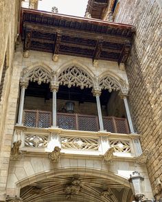 an old building with ornate balcony and balconies