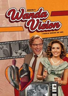 an advertisement for the television series married with vision, featuring a man and woman holding a camera