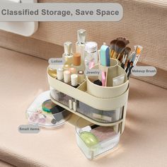 Item Function: 1. The rotating makeup storage box makes it easy to access items from all directions. The makeup organizer includes 11 small compartments for makeup brushes, eyeliner and mascara. There is also a pen holder on the top, which can hold brushes and other tools. 2. This cosmetic case organizer pays attention to every detail and provides the most intuitive and convenient cosmetic storage, adding a sense of elegance to your cosmetic case organizer. 3. This dressing table makeup storage Eyeliner And Mascara, Rotating Makeup Organizer, Table Makeup, Makeup Storage Box, Vanity Organization, Makeup Bag Organization, Makeup Organizer, Makeup Bags Travel, Cosmetic Storage