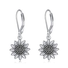 PRICES MAY VARY. ❤DESIGN DEAL❤ -- Symbolism of Sunflower:You are my sunshine. Fits for Any Occasion as Daily Wearing Home and Office,gifts for her ❤Material❤ -- 925 Sterling Silver, Nickel-free, Lead-free, Cadmium-free and Hypoallergenic, Especially for those with sensitive skin. ❤SIZE❤ -- Sunflower Size:10mm*10mm, Package : Gift Box. ❤PACKET❤ -- Comes with the charm gift box, Perfect Gifts for yourself, children, girlfriend, daughter, granddaughter,sister, friends , wife ,business partner, on B Summer Hypoallergenic Jewelry With Flower Shape, Summer Hypoallergenic Jewelry In Flower Shape, Hypoallergenic Flower-shaped Summer Jewelry, Summer Hypoallergenic Flower-shaped Jewelry, Silver Adjustable Flower Earrings For Summer, Nickel-free Silver Flower Earrings For Summer, Flower Shaped Earrings With Lever Back, Flower-shaped Lever Back Earrings, Sterling Silver Flower Earrings For Summer Gift