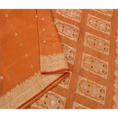 Sanskriti Vintage Saffron Sarees Blend Silk Woven Banarasi Brocade Fabric Sari Orange Dupatta For Festive Transitional Season, Orange Festive Dupatta For Transitional Seasons, Festive Orange Dupatta For Transitional Season, Unstitched Orange Blouse Piece For Festivals, Transitional Orange Raw Silk Dupatta, Transitional Semi-stitched Orange Dupatta, Transitional Orange Semi-stitched Dupatta, Orange Traditional Wear For Festive Transitional Season, Elegant Festive Orange Blouse Piece