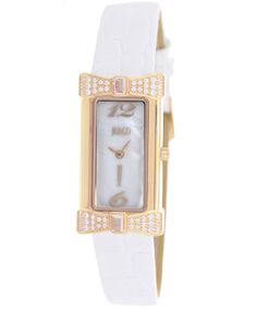 Jivago Charmante Collection Model Jv1412 Watch - Swiss Quartz Movement View 1 White Watch, Women's Watches, Square Watch, Stainless Steel Band, Steel Watch, Minerals Crystals, Watch Case, Quartz Movement, Luxury Watches