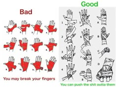 an image of hand gestures and the words bad