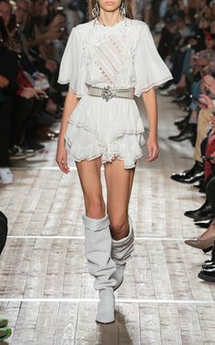 Mini Dress Runway, Runway Dresses, Studded Leather, Lace Mini Dress, Boho Chic Fashion, Moda Operandi, Isabel Marant, Smooth Leather