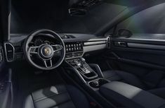 the interior of a porsche cayenna