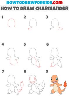 how to draw a cute cartoon character from pokemon step by step drawing instructions for kids