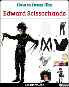 how to dress like edward scissorhands