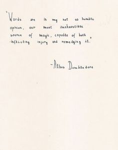 an old handwritten letter with the words who are in my not so simple opinion, our most instructive source of magic