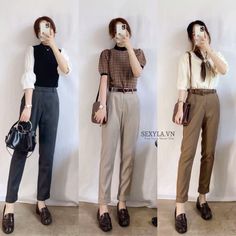 Smart Casual Korean Style, Korean Style Work Outfit, Business Casual Korean Outfits, Korean Outfit Office, K Style Korean Outfits, Japanese Office Fashion, Korean Office Style Work Outfits, Korean Smart Casual Outfit, Korean Work Outfit