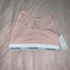 Calvin Klein Pink And White Cotton Bralette Size Large Brand New With Tags Calvin Klein Sports Bra, Calvin Klein Bralette, Calvin Klein Bra, Cotton Bralette, Black Bralette, Pink Sports Bra, Calvin Klein Black, Womens Calvin Klein, Black Fabric