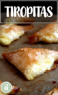 some food that is on top of a baking sheet with the words troptass above it