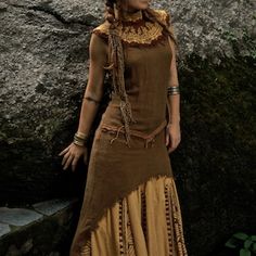 Elven Clothing, Costume Viking, Raw Silk Dress, Tara Dress, Viking Dress, Mode Boho, Medieval Dress, Luxury Dress, Indian Style