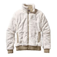 A traditional bomber style jacket executed in our fun high pile fleece that has been frosted and shirred for texture, features a wide polyester rib at the cuffs, pockets, hem and inside the collar Patagonia Jacket Women, Fleece Jacket Womens, Linen Jackets, Fashion Wishlist, Linen Jacket, Patagonia Jacket, Flight Jacket, White Jacket, Patagonia Womens