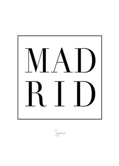 the word mad ridd in black and white on a white background with a square frame