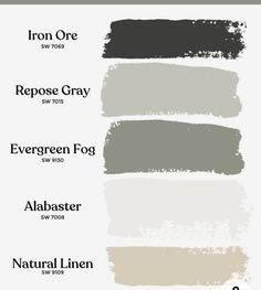 the different shades of gray paint