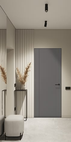 AVON 01 GRAY MATTE FRAMELESS BELLDINNI MODERN INTERIOR DOOR | Buy Doors Online Door Design Modern Interior Entrance, Gray Doors Interior, Modern Door Design Interior Bedrooms, Entrance Door Design Apartment, Modern Wall Trim, Interior Door Design Modern, Inside Doors Ideas Interiors, Minimalist Door Design, Indoor Doors Modern