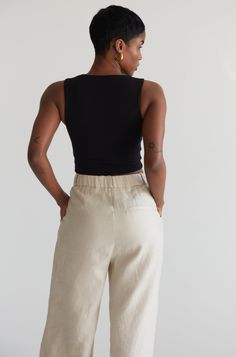 Elevate your summer style with these stylish linen trousers. Designed with elegance in mind, our tailored pants feature a high waist with an elasticated back, a straight leg, side pockets, and belt loops. Perfect for any occasion, these timeless pants are a must-have for every wardrobe. Wide Leg Linen Pants, Linen Trousers, Tailored Pants, Dress Trousers, Signature Collection, Linen Pants, Summer Style, Long Sleeve Tops, Coats Jackets