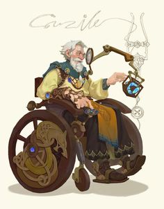 Steampunk Character, D D Character Ideas, Dnd Races, His Clothes, Dungeons And Dragons Characters, Dnd Characters, Old Man, Character Portraits, In The Mountains