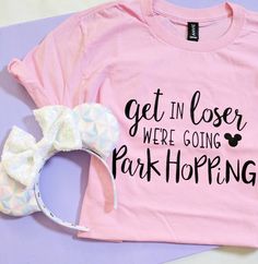 Light Pink | Disney Mean Girls tee | Get in Loser | Park Hopping | Disney Shirt | Mean Girls Shirt | Millennial Pink by BorderlineMagical on Etsy https://www.etsy.com/listing/498084866/light-pink-disney-mean-girls-tee-get-in Disney Mean Girls, Disney Closet, Funny Disney Shirts, Disney Parque, Shirt Makeover, Cute Disney Outfits, Disney Trip Shirts, Get In Loser, Spaceship Earth