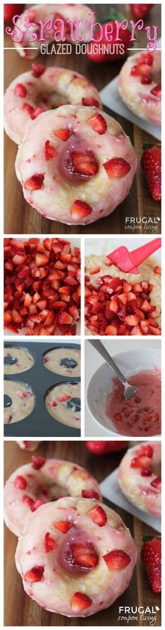 the process for making strawberry shortcakes is shown