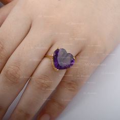 Big Heart Shape Amethyst Genuine Gemstone Statement Ring in Solid 14K Yellow Gold Minimalist Engagement Ring Love Jewelry Anniversary Gift * SKU: SR01420 * Made to Order. * Gold Purity: 14K Solid Yellow Gold (stamped) * Custom Gold Color: Yellow, Rose, White Gold * Custom Gold Purity: 9K/14K/18K (Charges Apply) * Amethyst Weight:- 13.00 Ct. Product Measurements:- Ring Size:- 2 to 10 (All sizes available) ✦ Size can be customized as per your request, please mention the required size in buyer note Amethyst Heart Ring For Valentine's Day Wedding, Amethyst Heart Ring For Wedding And Valentine's Day, Valentine's Day Wedding Heart Amethyst Ring, Amethyst Heart Cut Ring For Anniversary, Amethyst Heart Ring For Valentine's Anniversary, Valentine's Day Amethyst Heart Ring With Gemstone, Valentine's Day Amethyst Heart Cut Ring, Valentine's Day Amethyst Heart Ring, Heart Cut Amethyst Ring For Valentine's Day Anniversary